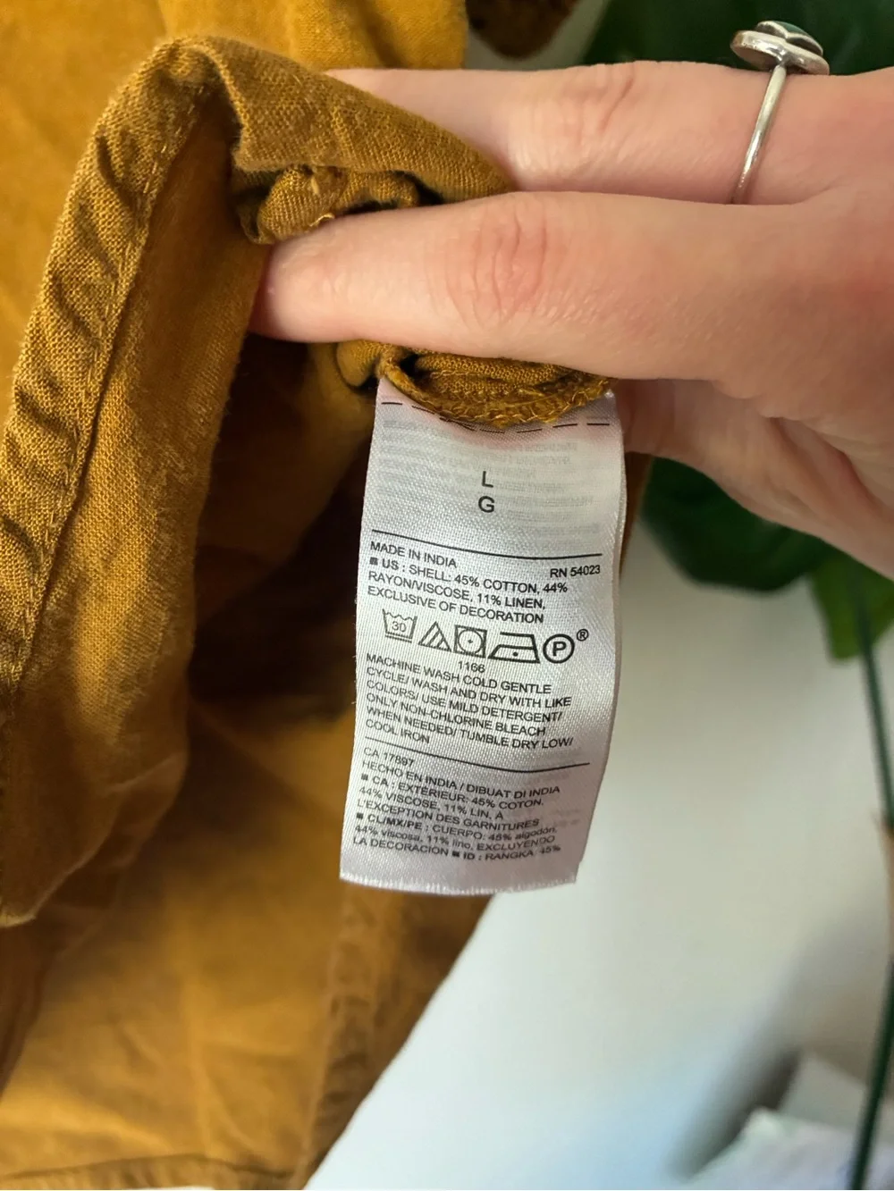 Old Navy Eyelet Puff Sleeve Top - Mustard Brown